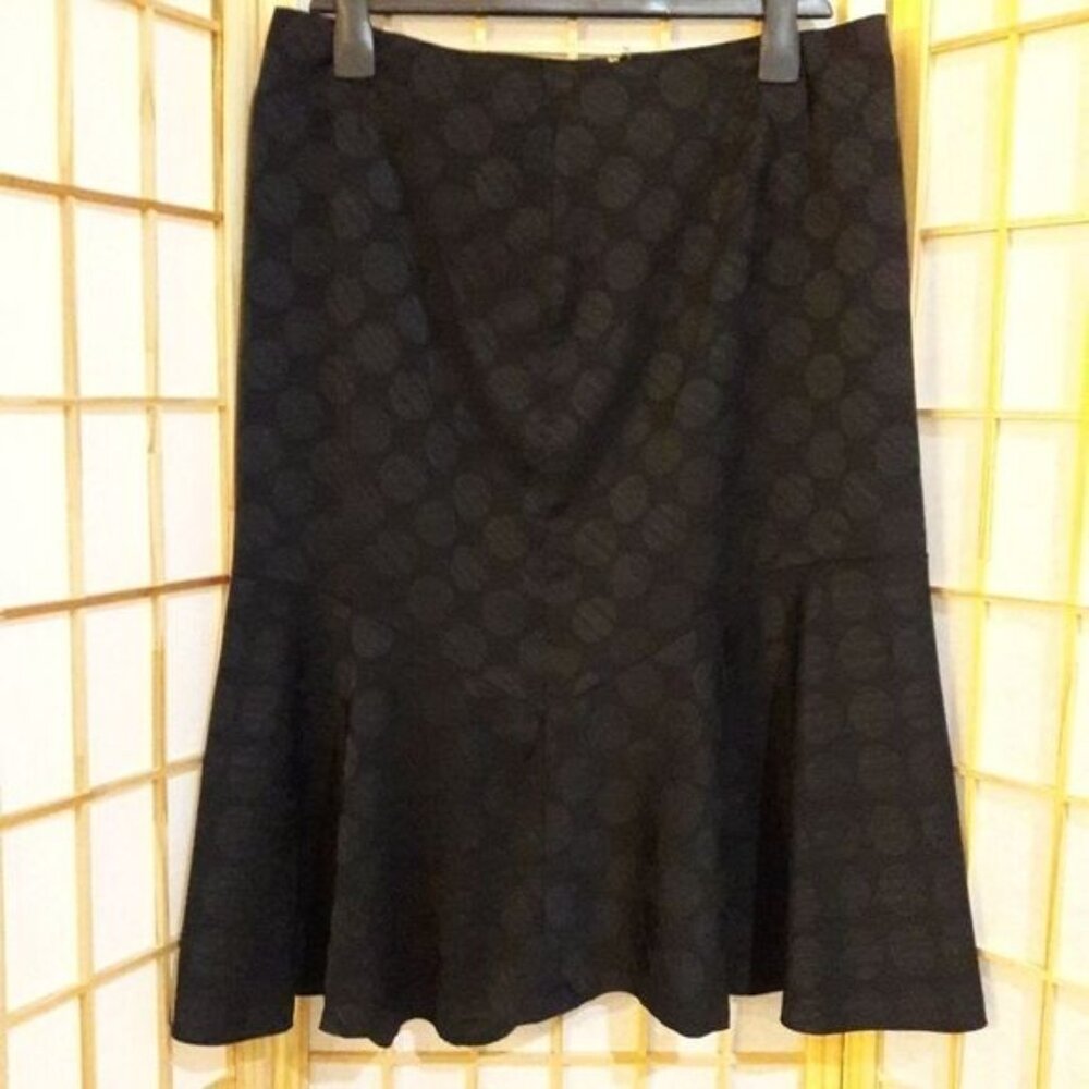Style & Co.Black Circle Print Lined Flare Skirt 12